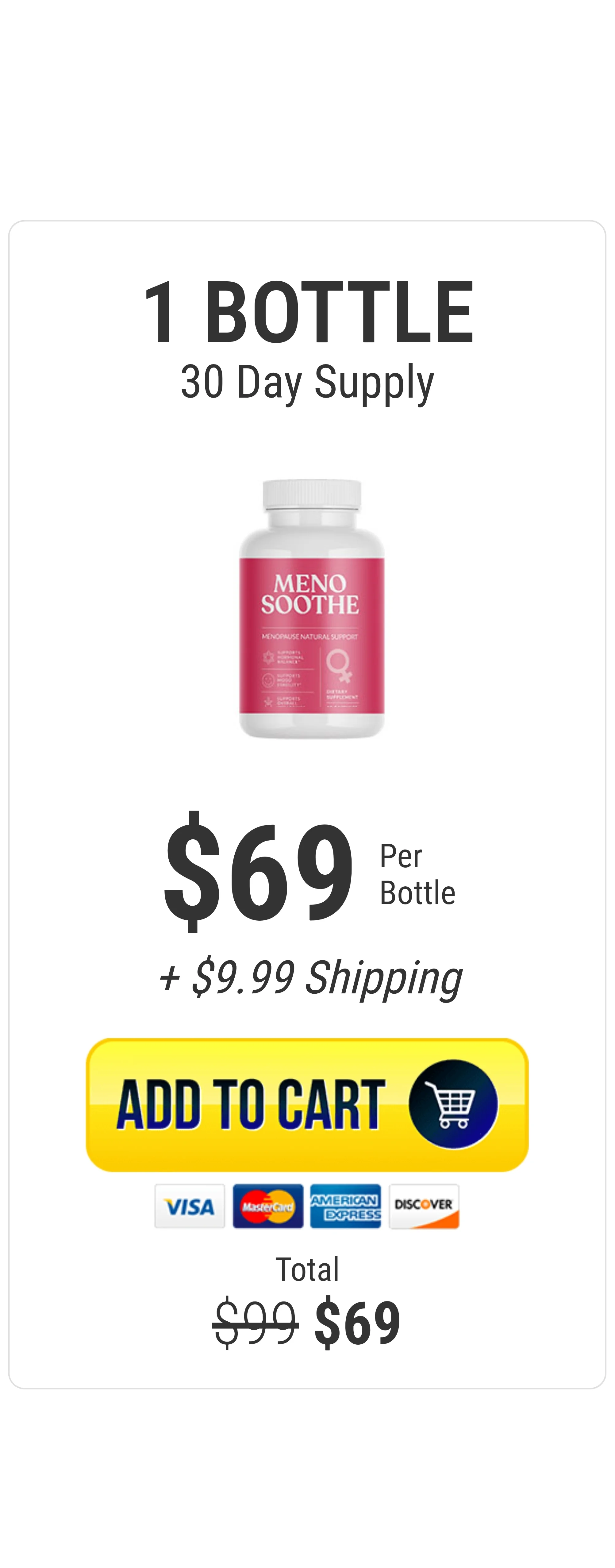 Menosoothe™ 1 bottle pricing